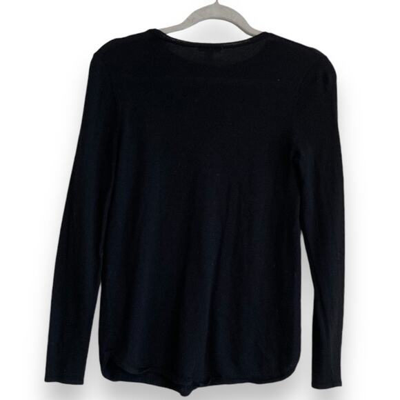 Womens J.Jill Black Soft Merino Wool Untuck Stretch Pullover Sweater Size XS - Picture 2 of 15